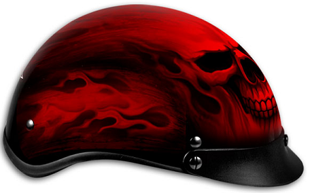 Half Helmet - Gloss - Red Skull